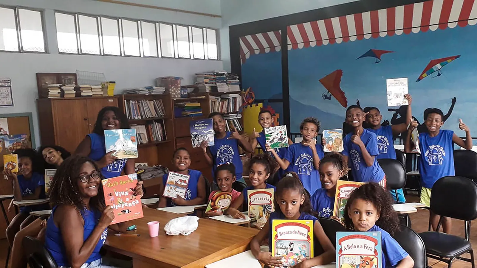 Aula do Projeto de Reforço Escolar em 2019
