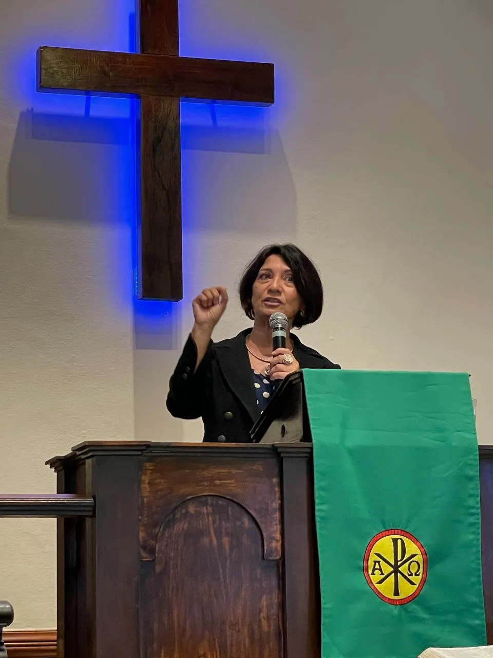 A Bispa Emérita Marisa de Freitas foi a pregadora convidada para encerrar as comemorações dos 120 anos da IMVI. Ela pregou nos culto da manhã e da noite.