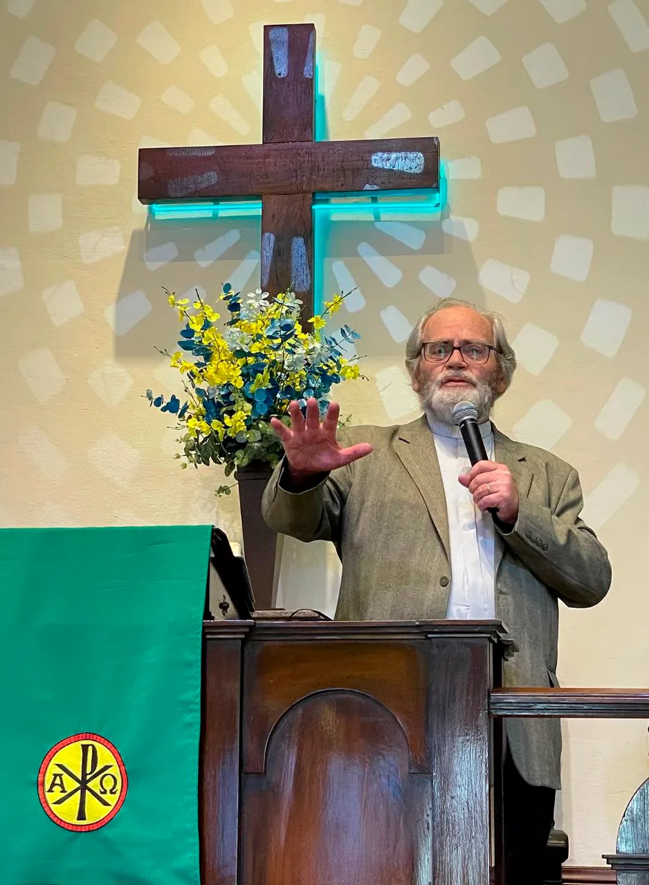 O Bispo Emérito Paulo Lockmann foi o pregador convidado para o culto da manhã do domingo 12 de junho de 2022